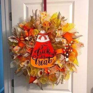 Candy corn fall wreath